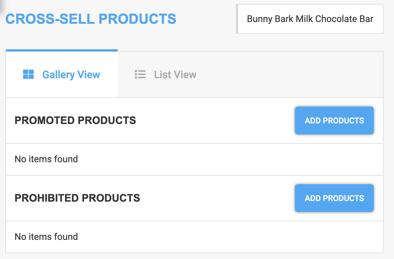 Cross Sell - Add Product